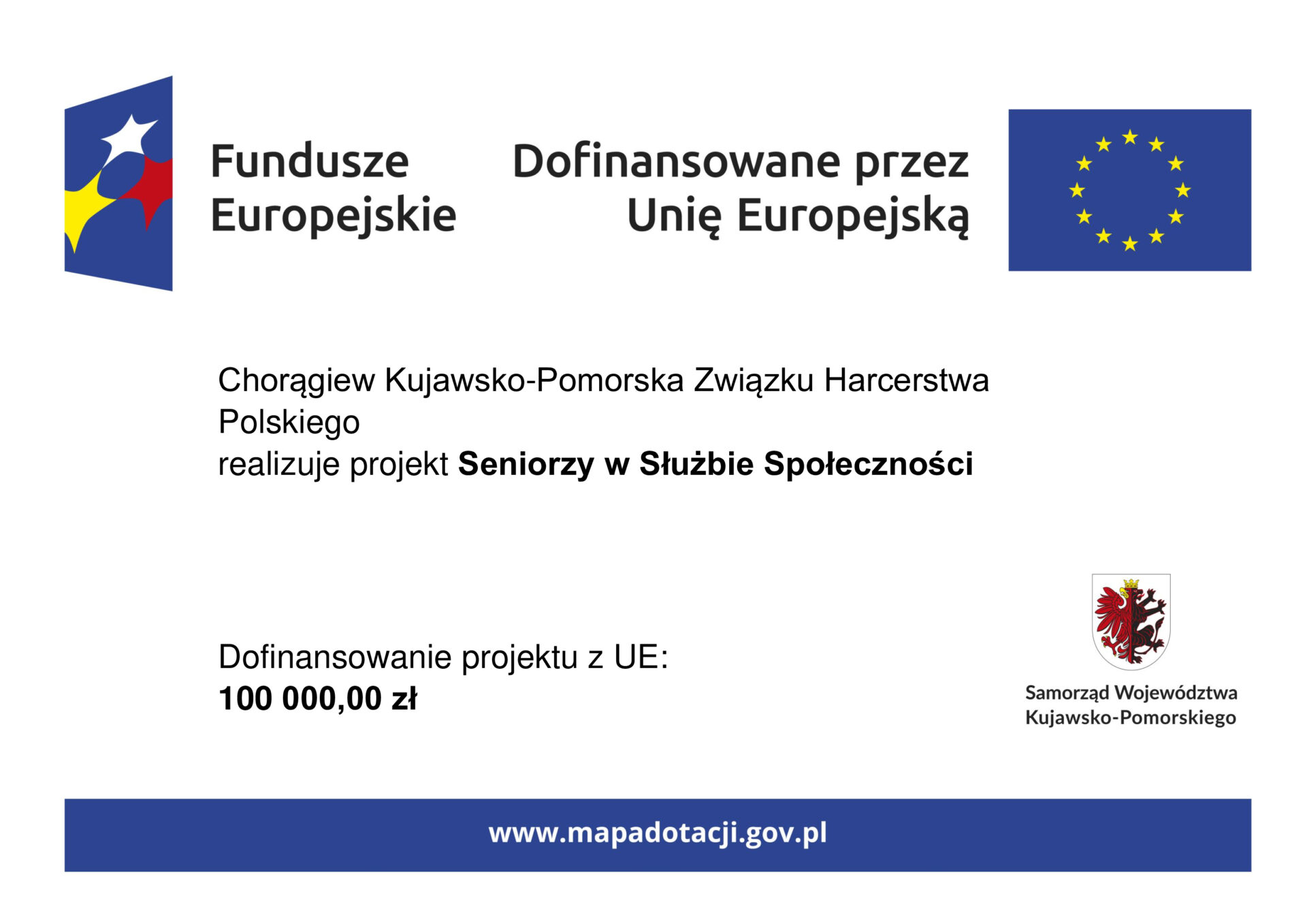 Plakat FE UE Seniorzy w Sluzbie Spolecznosci